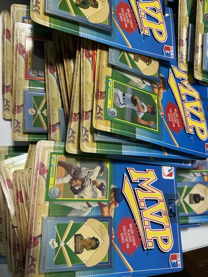 1990 MLB MVP Coleccionista Pin/Carta Serie Jugadores de Grandes Ligas Lote de 91 Nolan Ryan Foto 3 de 4