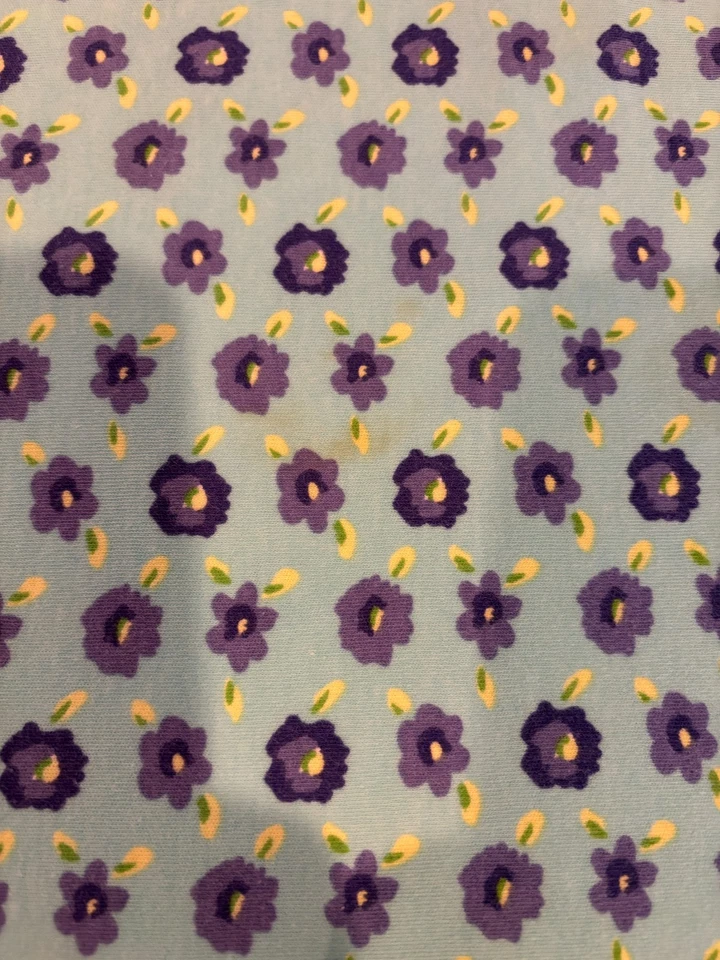 MANTA VINTAGE GYMBOREE EXCELENTES ACUARELAS: VERDE Y MORADO FLORAL Foto 3 de 4