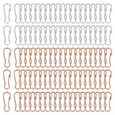 Lanyard Hooks, 200 Pcs 16x5.8x1.5mm Stainless Steel 304 Hook, Red Bronze Silver
