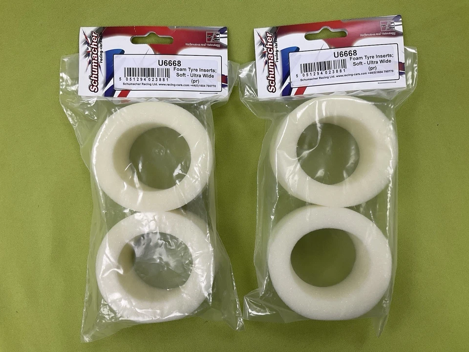 4 Schumacher Racing Foam Tyre Inserts, Soft Ultra Wide, U6668 - Bild 2 von 3