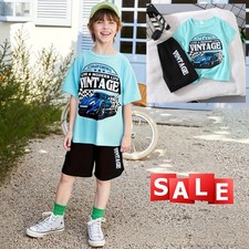 Toddler Baby Boys Short Sleeve T-shirt Shorts Summer 2PCS Casual Outfits Clothes