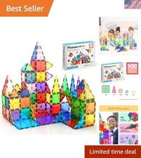 Brand New 100pcs Magnet Building Tiles Multicolor Architecture Educational