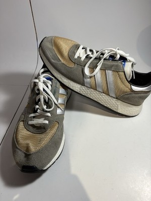 Adidas Original Marathon Tech Size 10.5 Gray/Gold/White 