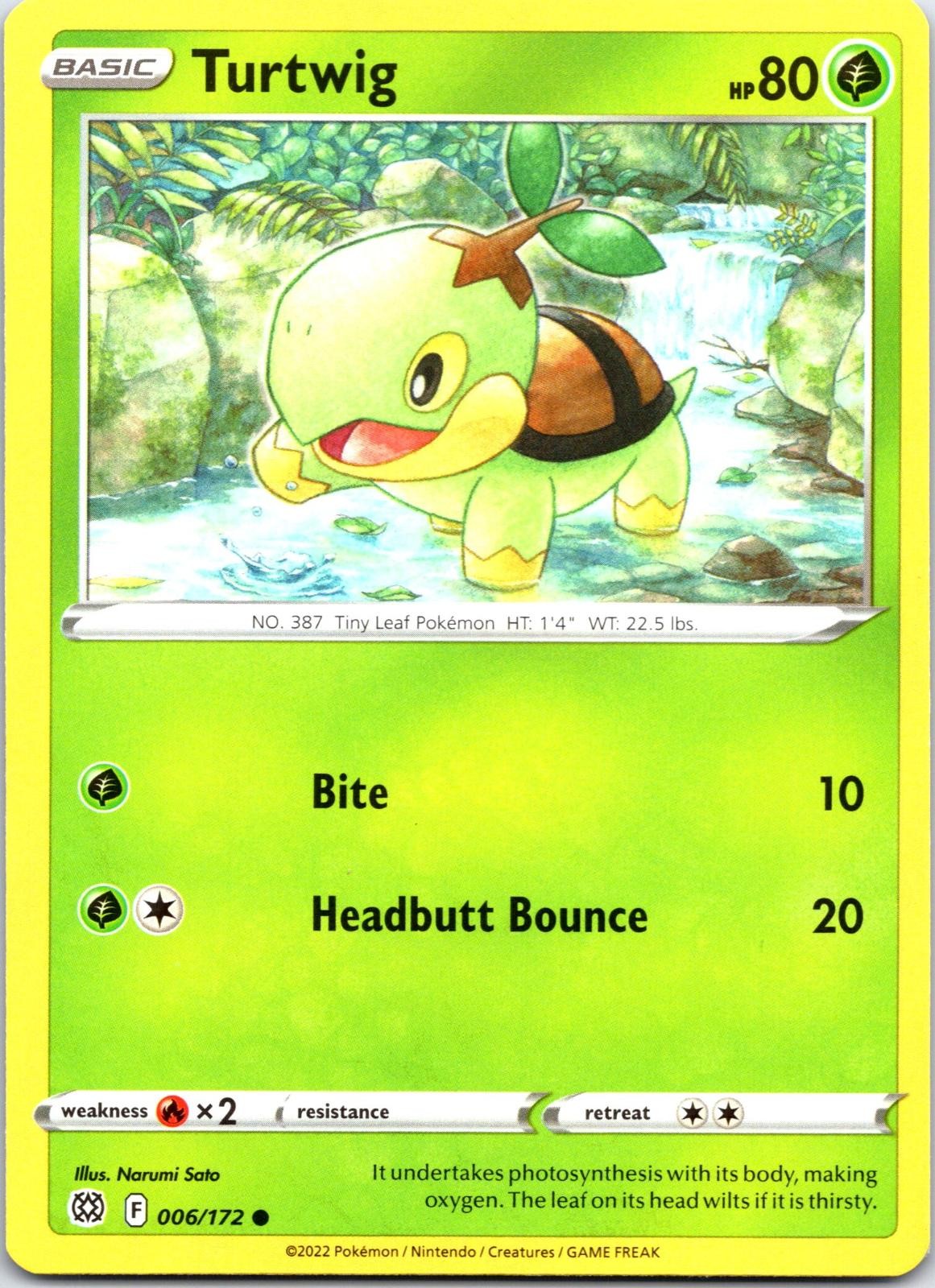 Turtwig 006/172 Common Brilliant Stars Pokemon NM