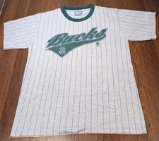 Vintage 90s Milwaukee Bucks Pinstripe Graphic T-Shirt Men's L Made In USA Lee