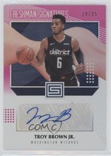 2018-19 Panini Status Freshman Signatures Pink 24/25 Troy Brown Jr Auto 02sw