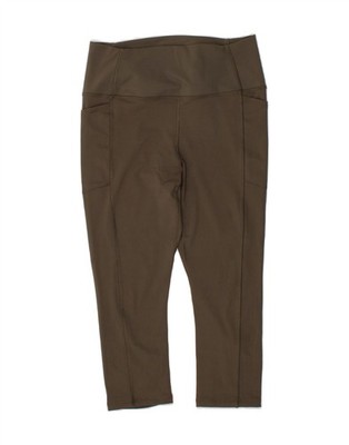 RBX ACTIVE Damen Capri Leggings UK 18 XL Khaki Polyester CF23