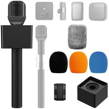 Wireless Mic Handle Compatible with DJI, RODE, Hollyland, Adjustable length M...