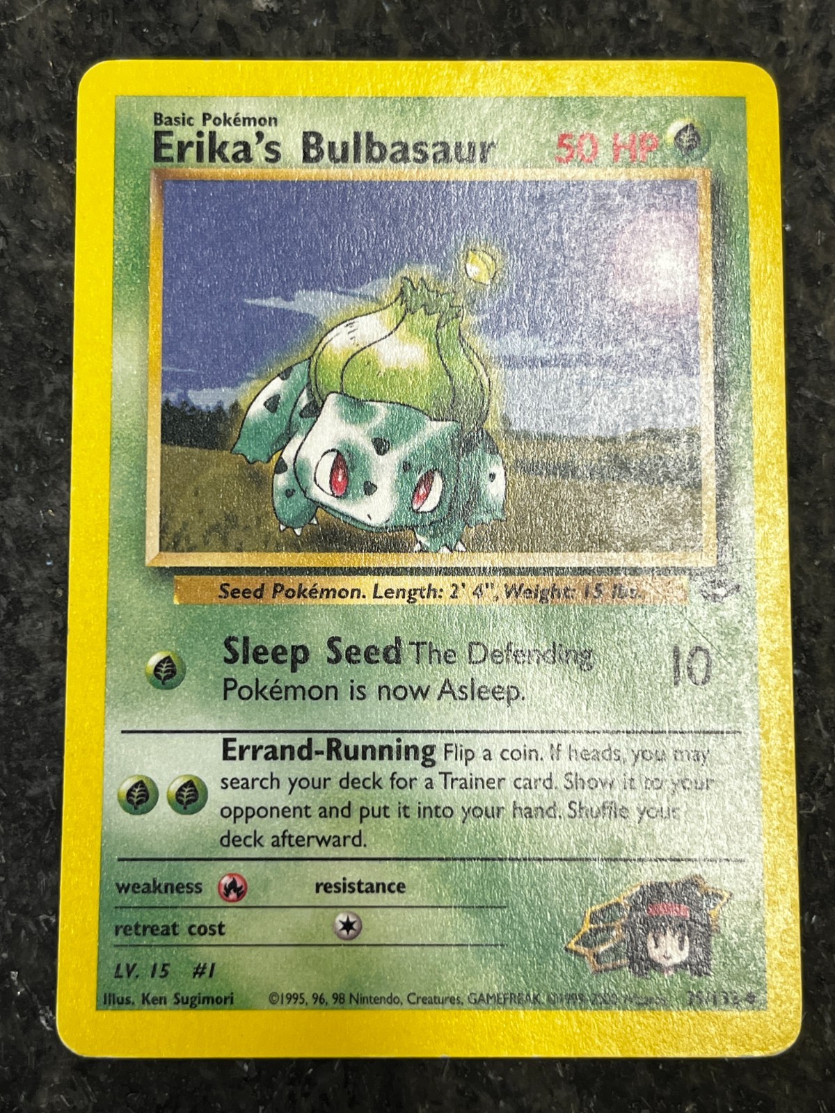 Erika's Bulbasaur 39/132 - Gym Challenge Vintage Pokemon Card LP