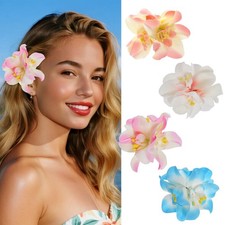 4 Pcs Hawaiian Flower Hair Clips for Women Orchid Hair Clip Artificial Flower...
