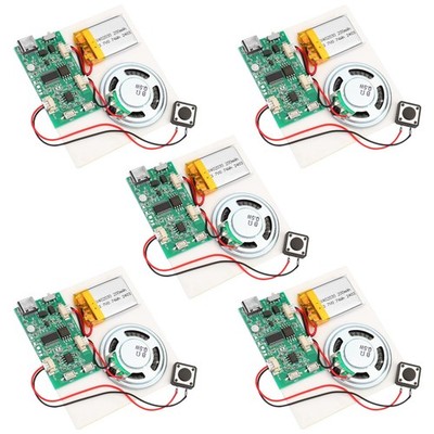 5PCS Programmable Sound Recorder Module - DIY Music Voice Recording Module Ch...