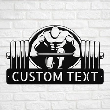 Custom Fitness Club Metal Sign Personalized Decor Gift for Gym Lovers Gym Room