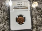 1945-D US Lincoln Cent - GEM Uncirculated, PCGS MS66+ RD