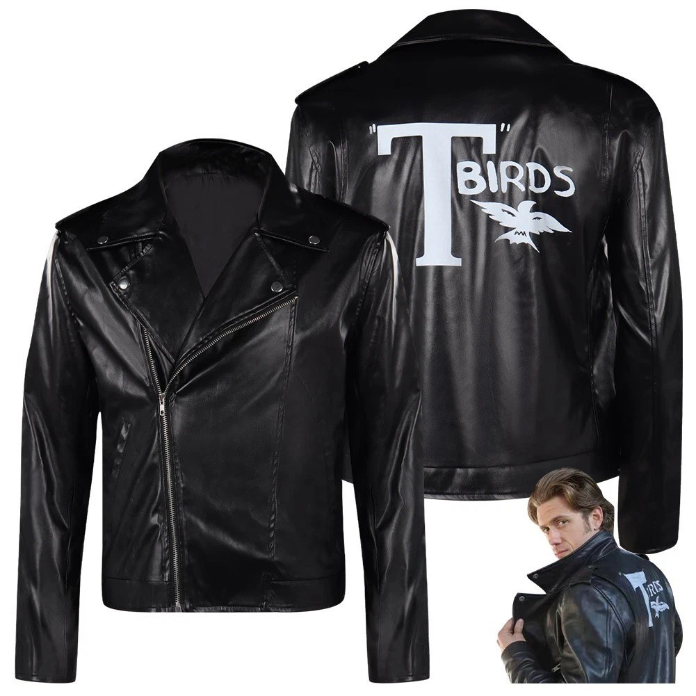 Para hombres Grasa T-birds Chaqueta Danny Disfraz Disfraz Halloween Carnaval Fiesta Abrigo