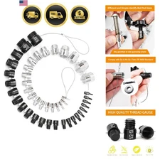 Thread Checker Nut and Bolt Gauge 45 Standard Metric Sizes Male Female Identifie