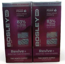 Bosley MD REVIVE Densifying Foam For Women 2.11oz 2 Month Supply Lot of 2