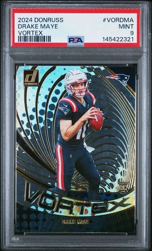 2024 Panini Donruss - Vortex Drake Maye #VOR-DMA (RC) Patriots Mint PSA 9
