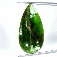 24.90Cts Natural Chrome Chalcedony Pear Cabochon Loose Gemstone 17x35x6mm