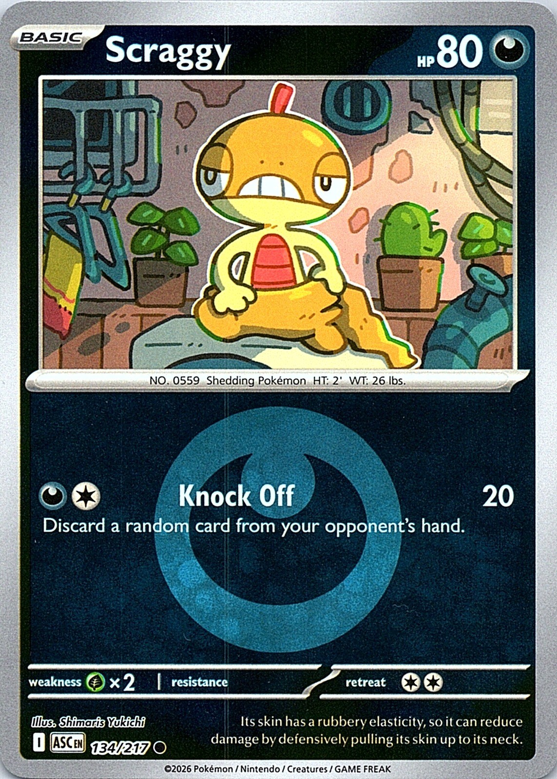 Scraggy Normal Common ME: Ascended Heroes 134/217 NM