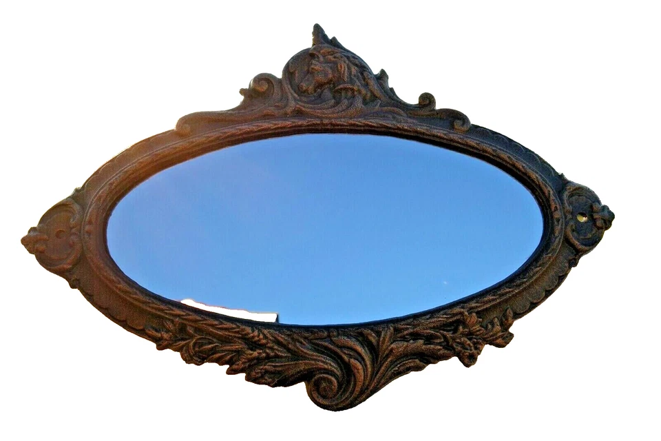 Nostalgie Wandspiegel Spiegel Pferdekopf Haus Garten Retro Gußeisen 33x48cm Neu - Bild 3 von 3