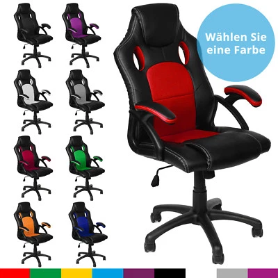 PANORAMA24 Chefsessel Sportsitz Racing Schreibtischstuhl Drehstuhl Bürostuhl Schalensitz