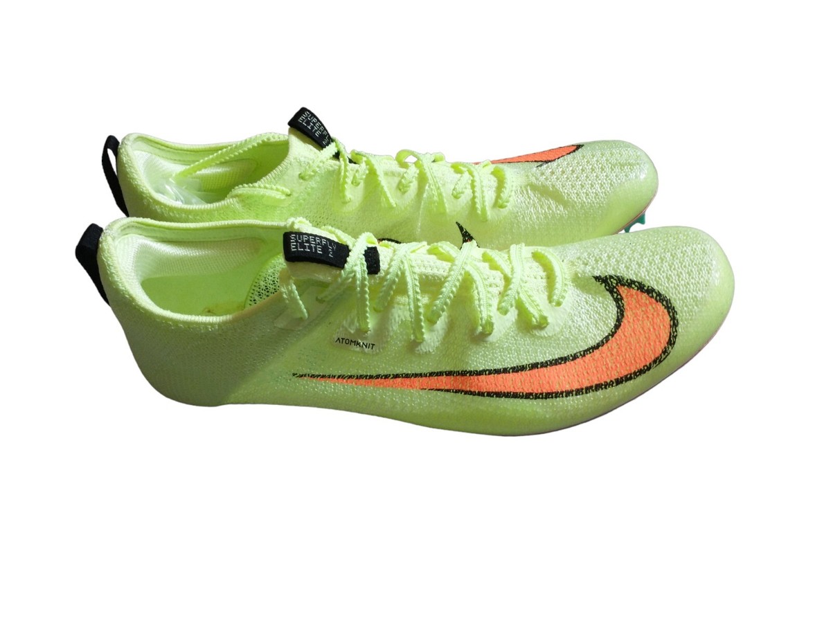 Nike Zoom Superfly Elite 2 Volt Green Orange Track Spike CD4382-700 Men 13 NEW Nike Zoom Superfly Elite 2 Track Spikes Volt Green Orange  main image 3