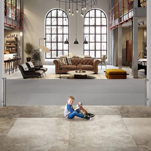 140" Extra Wide Retractable Gate Outdoor Baby & Dog Safety Gate for Stairs/Doors