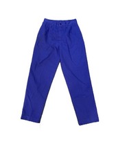 Vintage Pleated Front Pants Purple Cotton High Waisted Mom 80s 28  Waist Sz 13