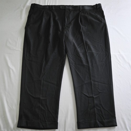 GS 56x30 Gray Pleated Expander Waist Pleated Cuffed Mens Dress Pants - Picture 1 of 9