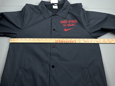 Ohio State Buckeyes Nike Rain Jacket Mens Size Small Black New