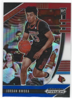 JORDAN NWORA 2020-21 PRIZM DRAFT RED WHITE BLUE PRIZM RC BUCKS