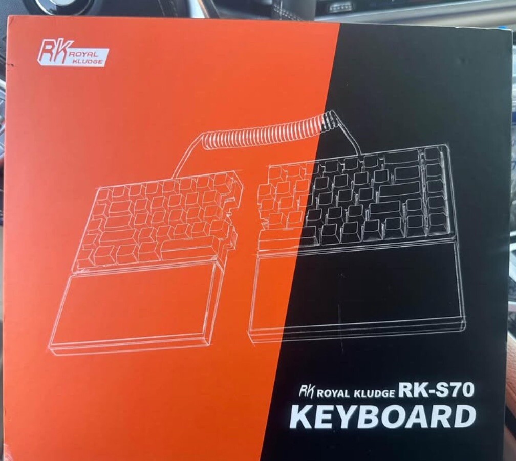 New, Open Box! Royal Kludge RK S70 Mechanical Split Wireless Keyboard Gaming