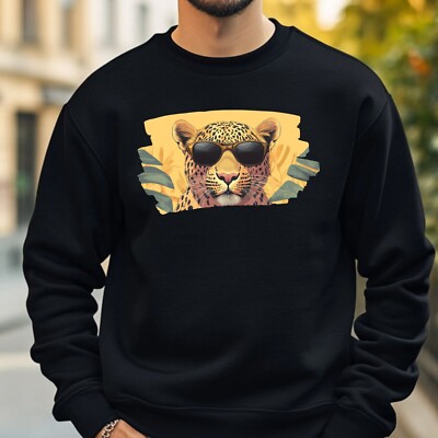 Leopard With Glasses Sweatshirt Cosy And Perfect For Any Occasion S To 4XL