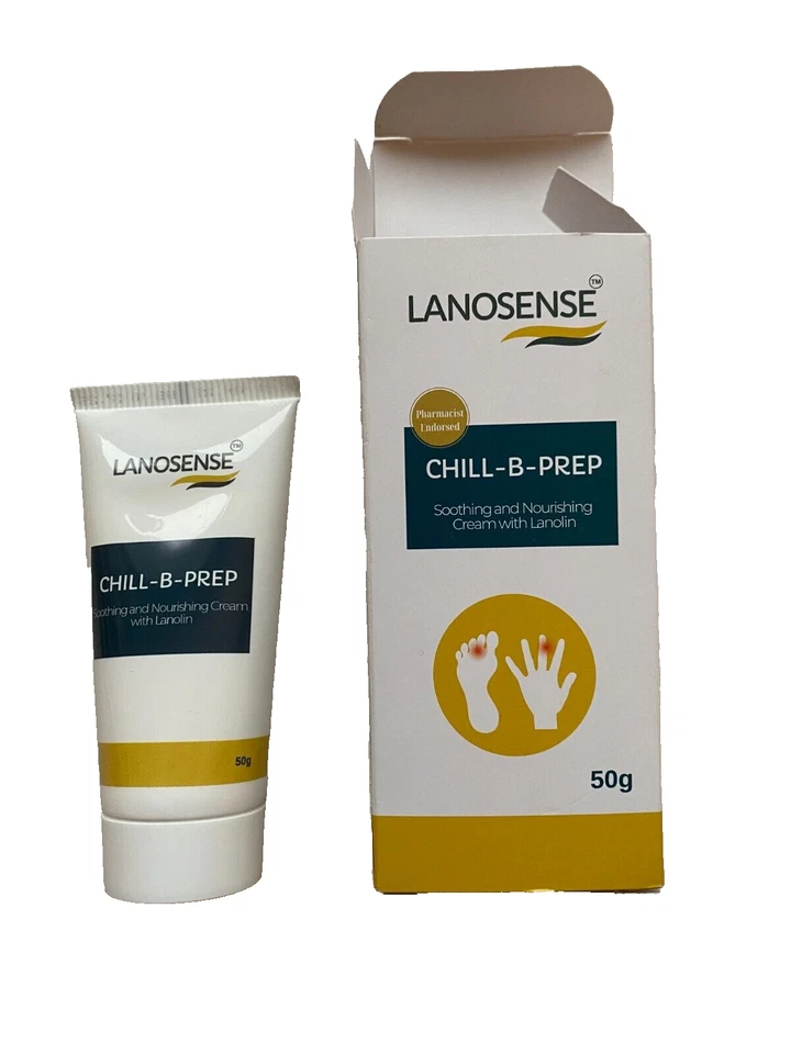 🇬🇧 Lanosense Chill-B-Prep Soothing Lanolin Cream for Chilblains 50G - UK STOCK