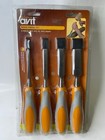 AVIT TOOLS Wood Chisel Set 4Pc Strike Through Handle Hardened Blades AV10010