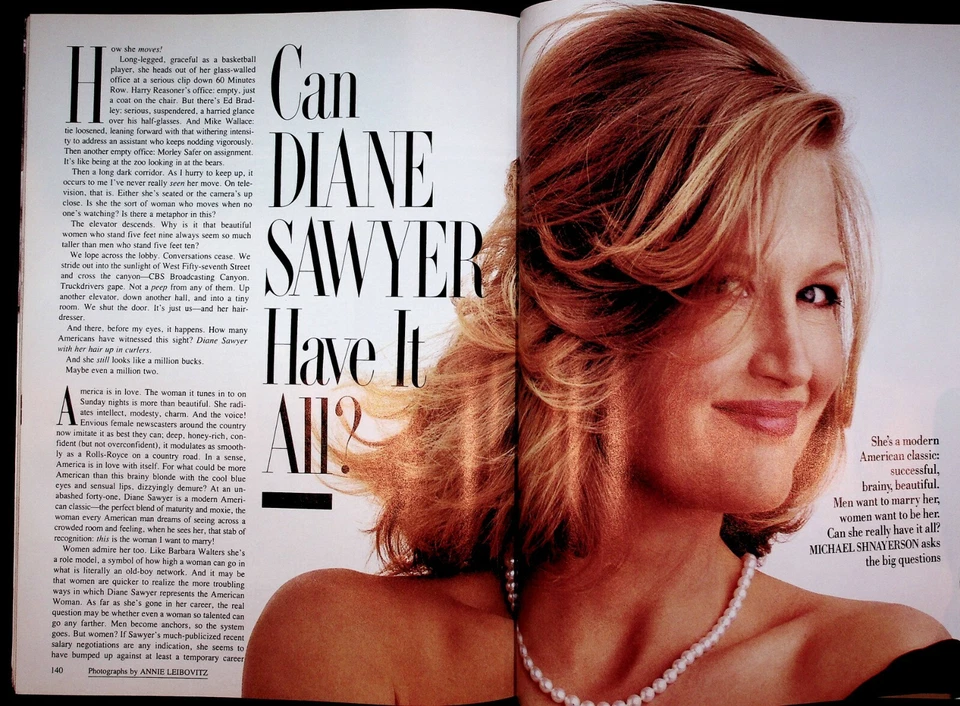 1987 September Vanity Fair Magazine - Gary Hart Kenneth Tynan Diane Sawyer Foto 3 de 3