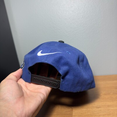 VTG Orlando Magic NBA Black Blue Snapback Hat Cap 90s Nike Penny