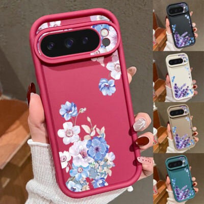 Phone Case For Google Pixel 9 Pro XL 8 Pro 8A 8 Shockproof Silicone Flower Cover