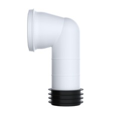 90 Degree Elbow Toilet Pan Connector WC Pan to 110mm (4") Waste Soil Pipe