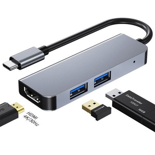 3-in-1 USB C Hub USB Type C to USB 3.0 2.0 HDMI 4K Adapter Docking Station - 第 1/12 張圖片