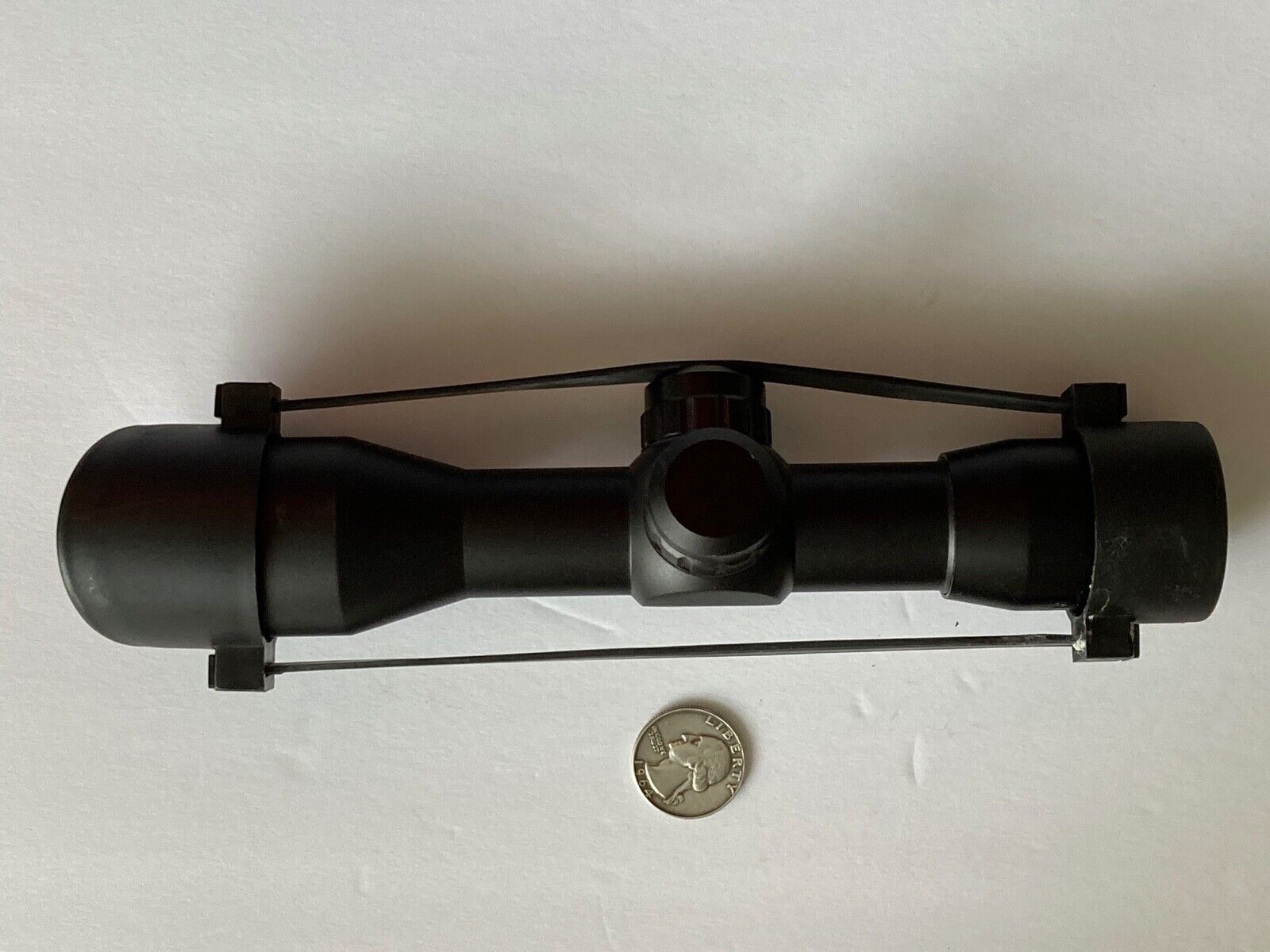 NCSTAR MIL-DOT 4X32 BLACK RIFLE SCOPE OPTIC WITH LENS COVERS US (NO MOUNT RINGS)