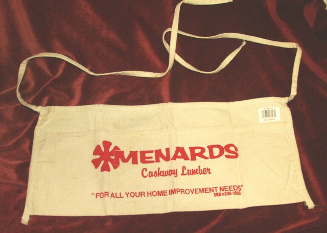MENARDS Cashway Lumber vintage nail apron tool bag pouch 