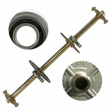32" Rear Axle Kit, Drift Trike Go Kart Chain Sprocket  Hub,Brake Disc Assembly