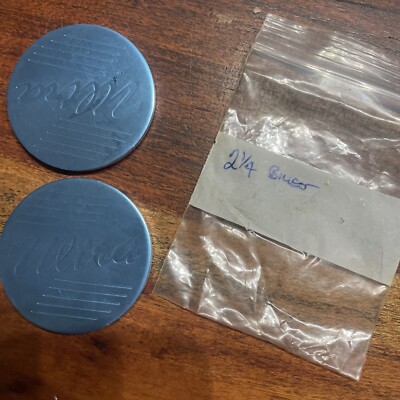 2 Ultra EMBLEM STICKER 2 1/4'' DIAMETER FOR RIM CENTER CAPS Billet Aluminum NOS