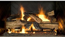 Fireplace Logs 30 Inch Oak Vented Natural Gas Log Set Glowing