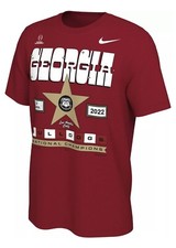 Nike 2022 CFB National Champions Georgia Bulldogs T-Shirt Red Men’s Size Med M