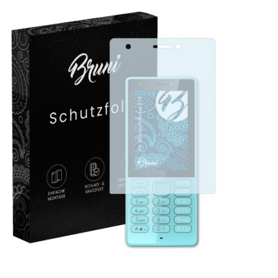 Bruni 2x Folie für Microsoft Nokia 216 Schutzfolie Displayschutzfolie