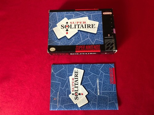super solitaire snes super nintendo box and manual only L@@K!! - Picture 1 of 9