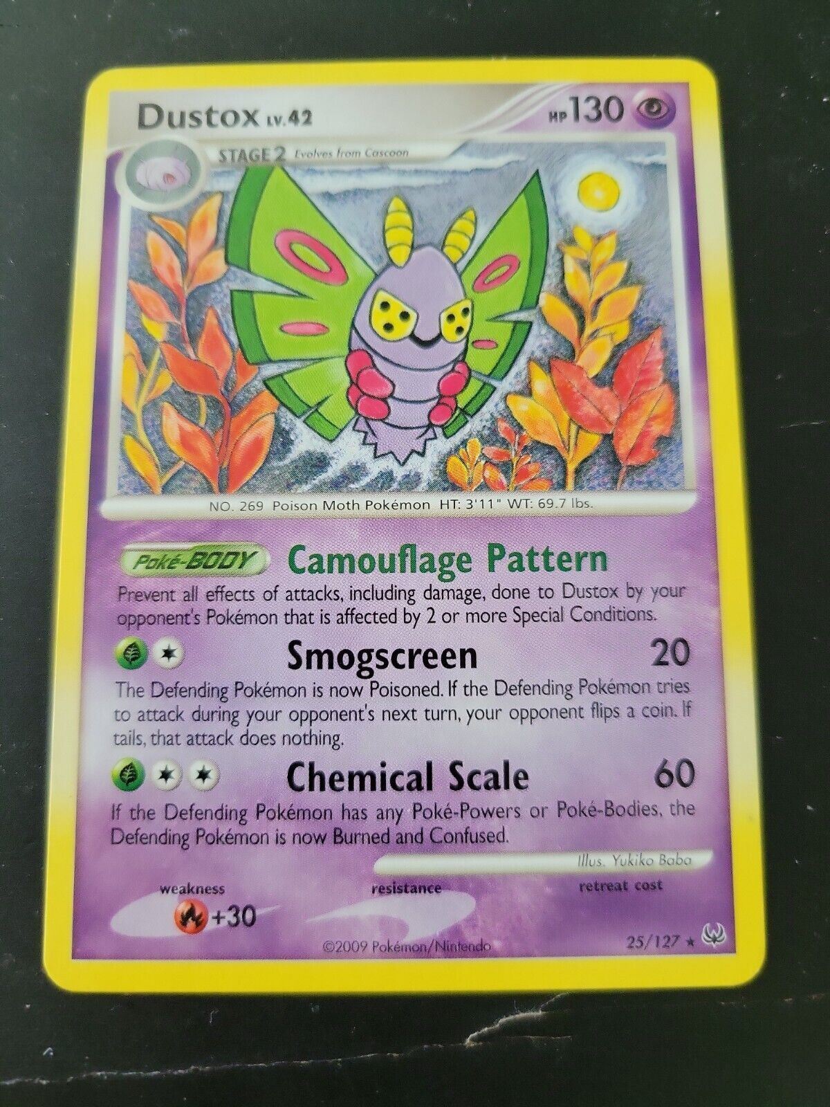Pokemon Card 2009 Platinum - Dustox 25/100