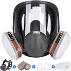 Full Face Respirator Mask Reusable Gas Vapor Protection Safety Gear